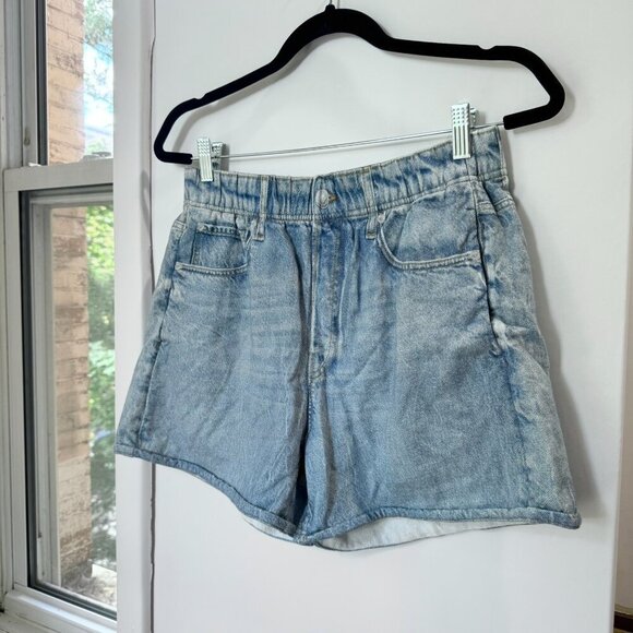 Rag & Bone Miramar Cotton Terry Walking Shorts Kacy Light Wash Denim Blue Medium - Picture 4 of 11